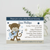 モンキーロッカーベビーシャワー招待状 招待状 (スタンド正面)