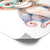 モンキーワイルドサファリアニマルバースデーパーティー ポスター (角)