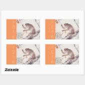 モンキー中国のニューイヤーカスタム2016ア日本のート 長方形シール (シート)