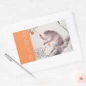 モンキー中国のニューイヤーカスタム2016ア日本のート 長方形シール (封筒)