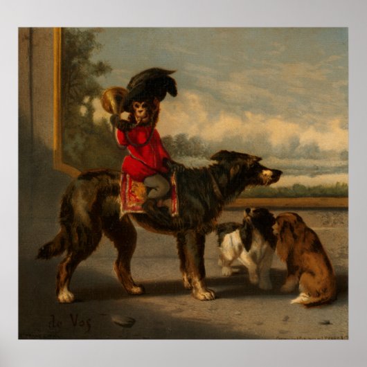 モンキー乗馬ドッグ ポスター (正面)