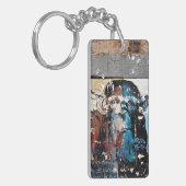 モンキー四角形(両面)キーチェーン キーホルダー (正面左)