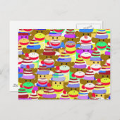 モンキー壁紙。 ポストカード (正面/裏面)