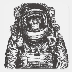 モンキー宇宙飛行士 スクエアシール
