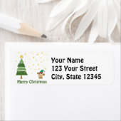 モンキー小妖精や小人クリスマスシーン ラベル (インサイチュ)