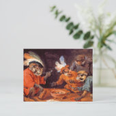 モンキー居酒屋:ヴィンテージアートはがき ポストカード (スタンド正面)