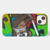 モンキー怒グラフィティIpadケース iPhoneケース (裏面横)