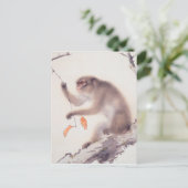 モンキー日本のの絵を描〔占星術の〕十二宮図誕生日P シーズンポストカード (スタンド正面)