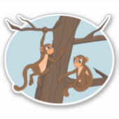 モンキー登山ツリーカスタムのビニールカットのシール シール (正面)