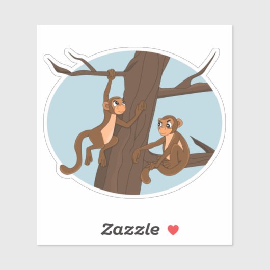 モンキー登山ツリーカスタムのビニールカットのシール シール (シート)