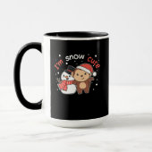 モンキー私はあなたを愛する雪多くの雪だるまパン マグカップ (左)
