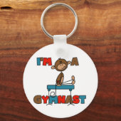 モンキー私は体操選手Tシャツとギフトだ キーホルダー (正面)