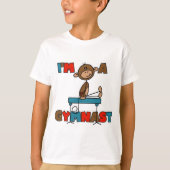 モンキー私は体操選手Tシャツとギフトだ Tシャツ (正面)
