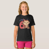 モンキー第6誕生日キッズ6歳Tシャツ Tシャツ (正面フル)