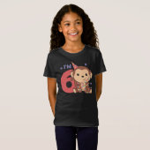 モンキー第6誕生日キッズ6歳Tシャツ Tシャツ (正面フル)
