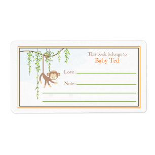 モンキー蔵書票 ラベル