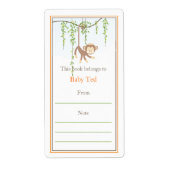 モンキー蔵書票 ラベル (正面)