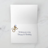 モンキー誕生日エイジテンプレートカード カード (内部)