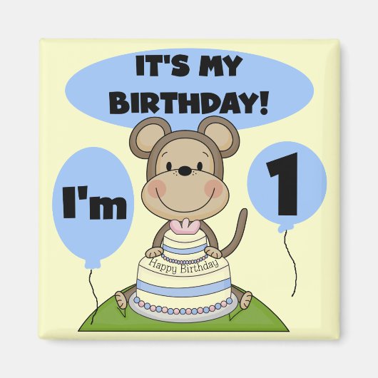 モンキー誕生日ボーイ1st マグネット (正面)