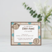 モンキー誕生日招待状 招待状 (スタンド正面)