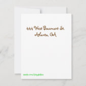 モンキー誕生日招待状 招待状 (裏面)