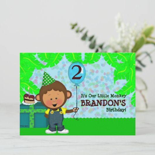 モンキー誕生日 招待状 (スタンド正面)