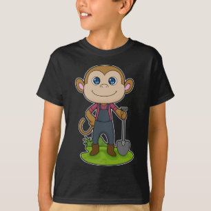 モンキー農家シャベル Tシャツ
