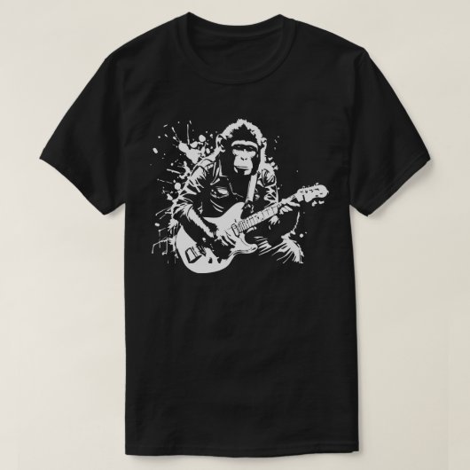 モンキー遊ギター Tシャツ (デザイン正面)