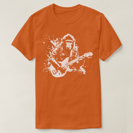 モンキー遊ギター Tシャツ (デザイン正面)