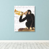 モンキー遊トランペット キャンバスプリント (インサイチュ (ウッドフロア))