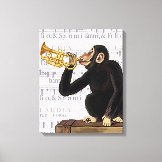 モンキー遊トランペット キャンバスプリント (正面)