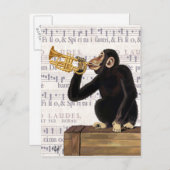 モンキー遊トランペット ポストカード (正面/裏面)