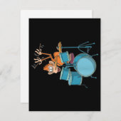 モンキー遊ドラムTシャツギフト サンキューカード (正面/裏面)