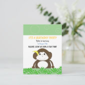 モンキー間抜け誕生日招待状 招待状 (スタンド正面)
