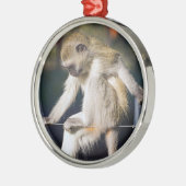 モンキー間抜け メタルオーナメント (左)