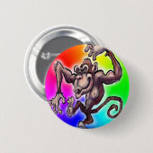 モンキー間抜け 缶バッジ (正面&裏面)