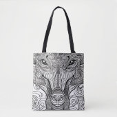 モンキー顔トート トートバッグ (正面)