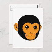 モンキー顔 ポストカード (正面/裏面)
