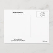 モンキー顔 ポストカード (裏面)