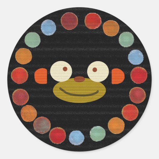 モンキー顔! ラウンドシール (正面)