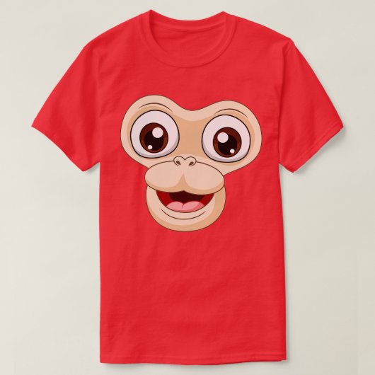 モンキー顔 Tシャツ (デザイン正面)