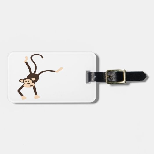 モンキー飛んでいる ラゲッジタグ (正面横)
