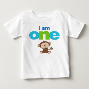 モンキー1st誕生日Tシャツトドラーベビーキッド ベビーTシャツ