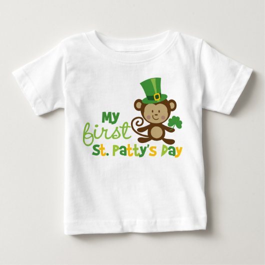モンキー1st.パトリックの日 ベビーTシャツ (正面)