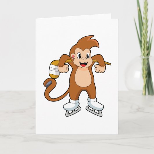 モンキー アイスホッケー アイスホッケーのスティック カード (正面)