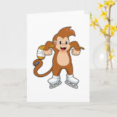 モンキー アイスホッケー アイスホッケーのスティック カード (黄色い花)