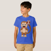 モンキー アメリカンフットボール スポーツ Tシャツ (正面フル)
