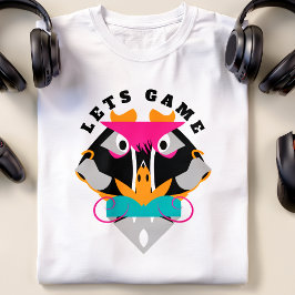 モンキー・ゲーミング・ピンク Tシャツ