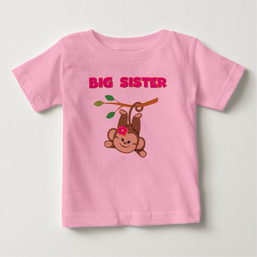 モンキー ビッグシスター ベビーTシャツ (正面)