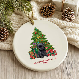 モンキー・ピンシャー犬のクリスマスオーナメント セラミックオーナメント